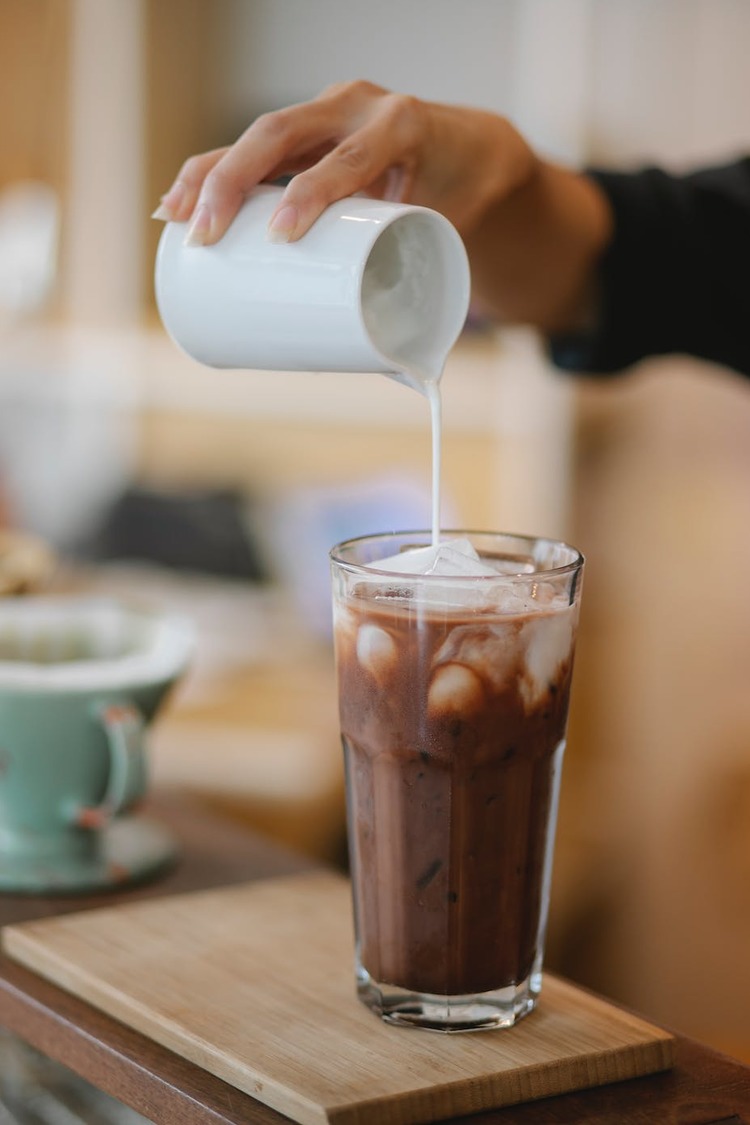 Coffee Recipe - Dark Roast Iced Coffee with Milk
