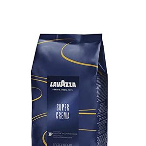 Lavazza Super Crema Whole Bean Coffee Blend, Light-Medium Espresso Roast
